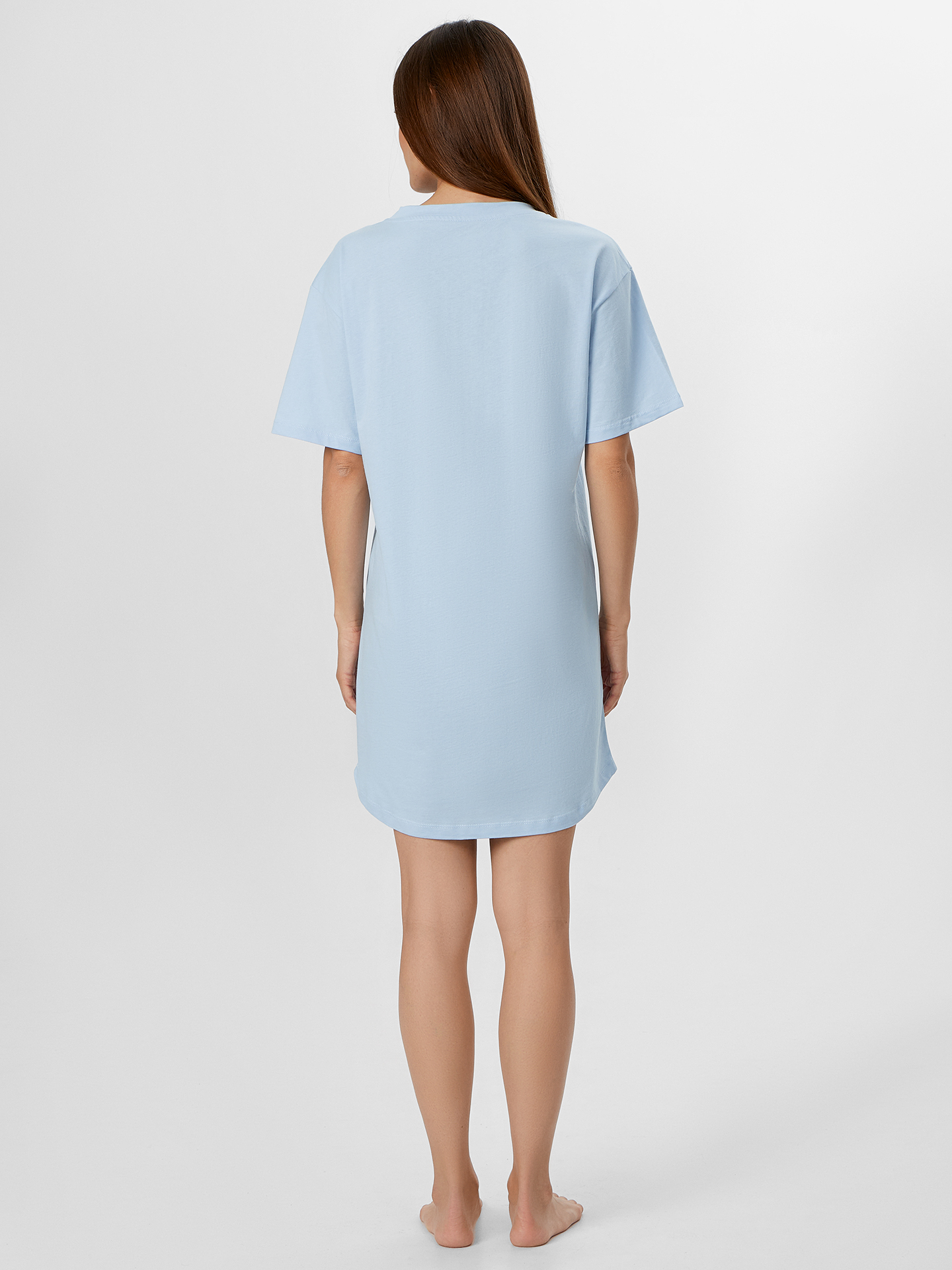 Сорочка ночная Mark Formelle (Марк Формэль) 572371/серо -голубой +печать - фото 2