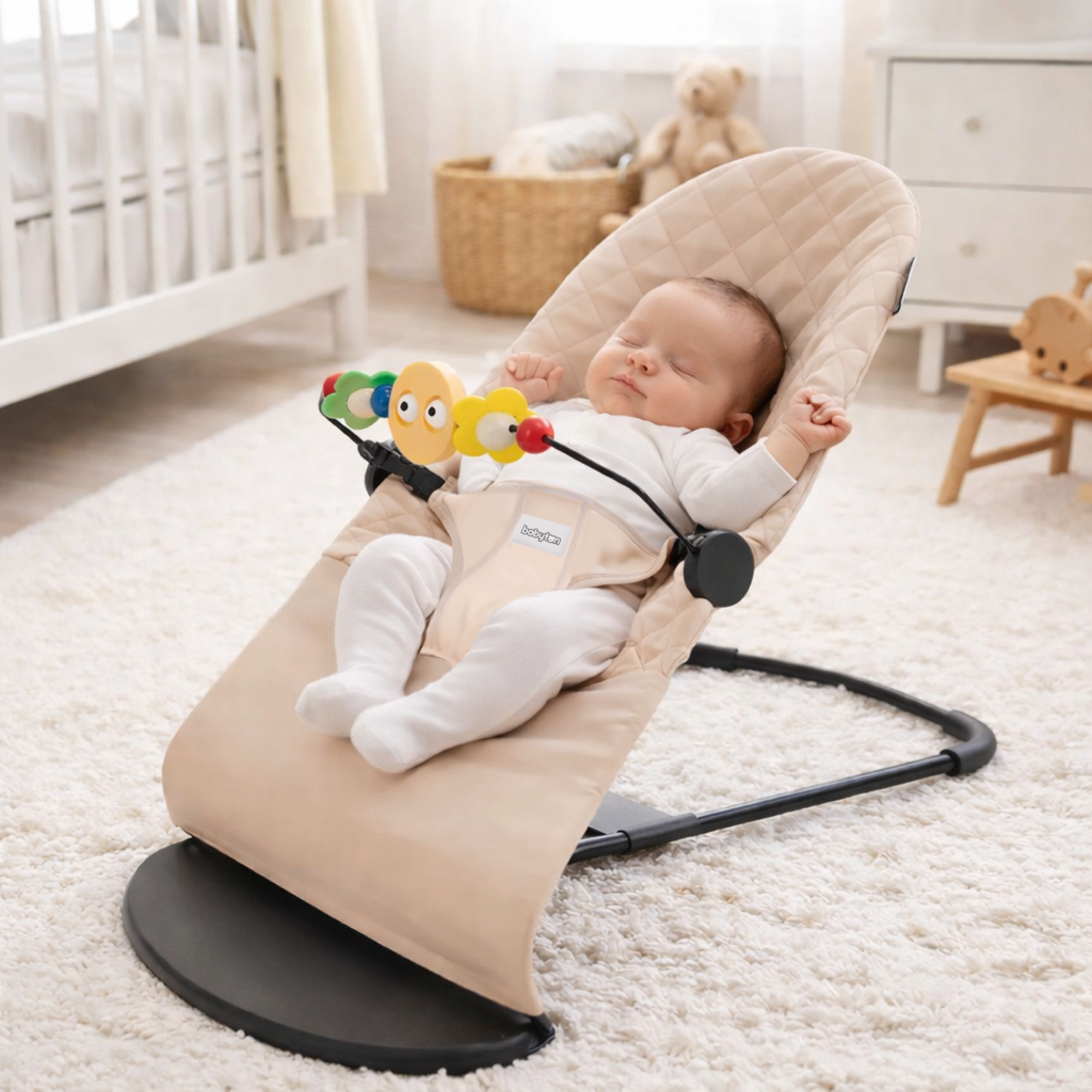 Шезлонг Babyton Balance бежевый - фото 2