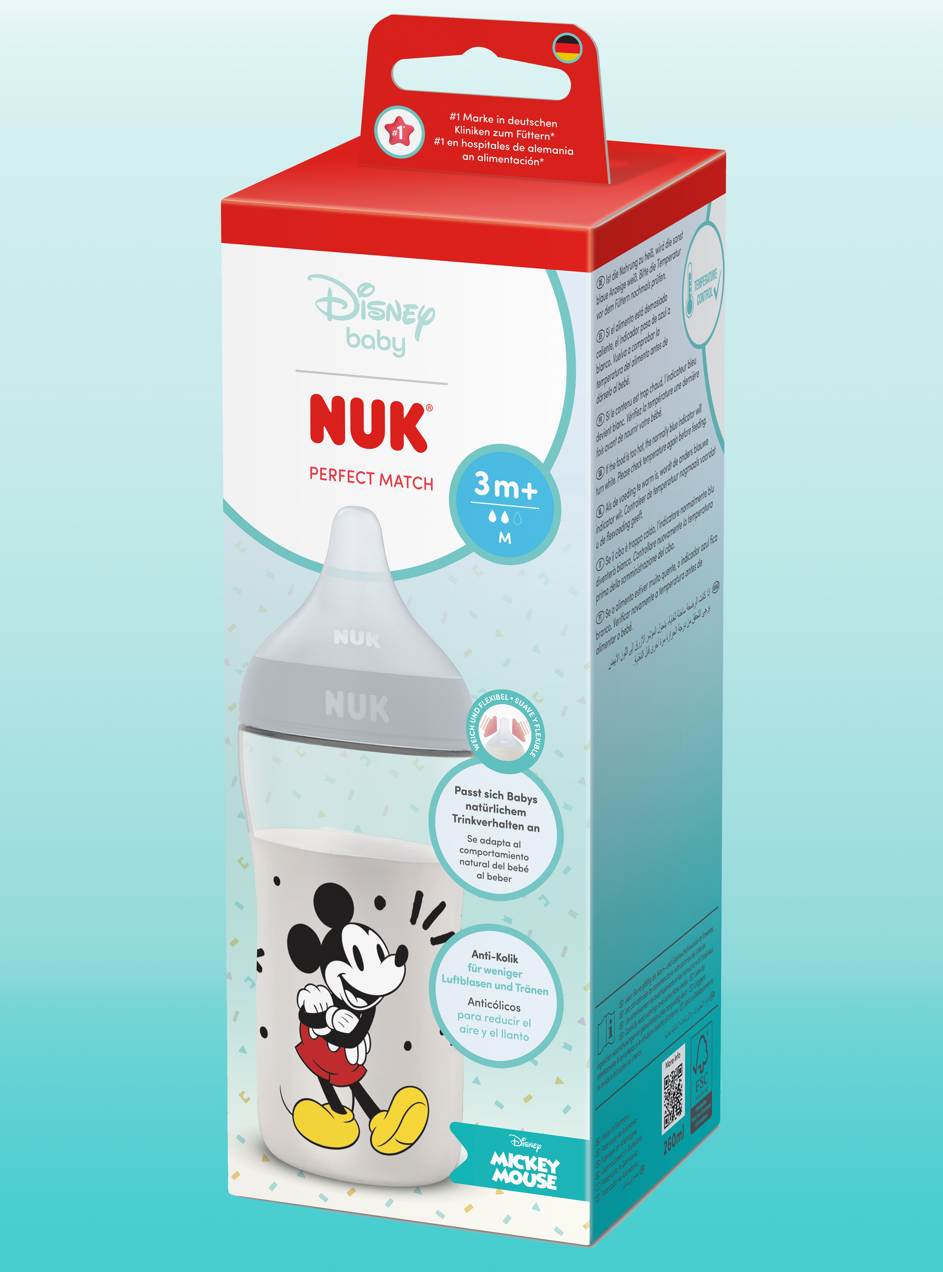 Бутылочка Nuk 260 мл 1 шт. - фото 2