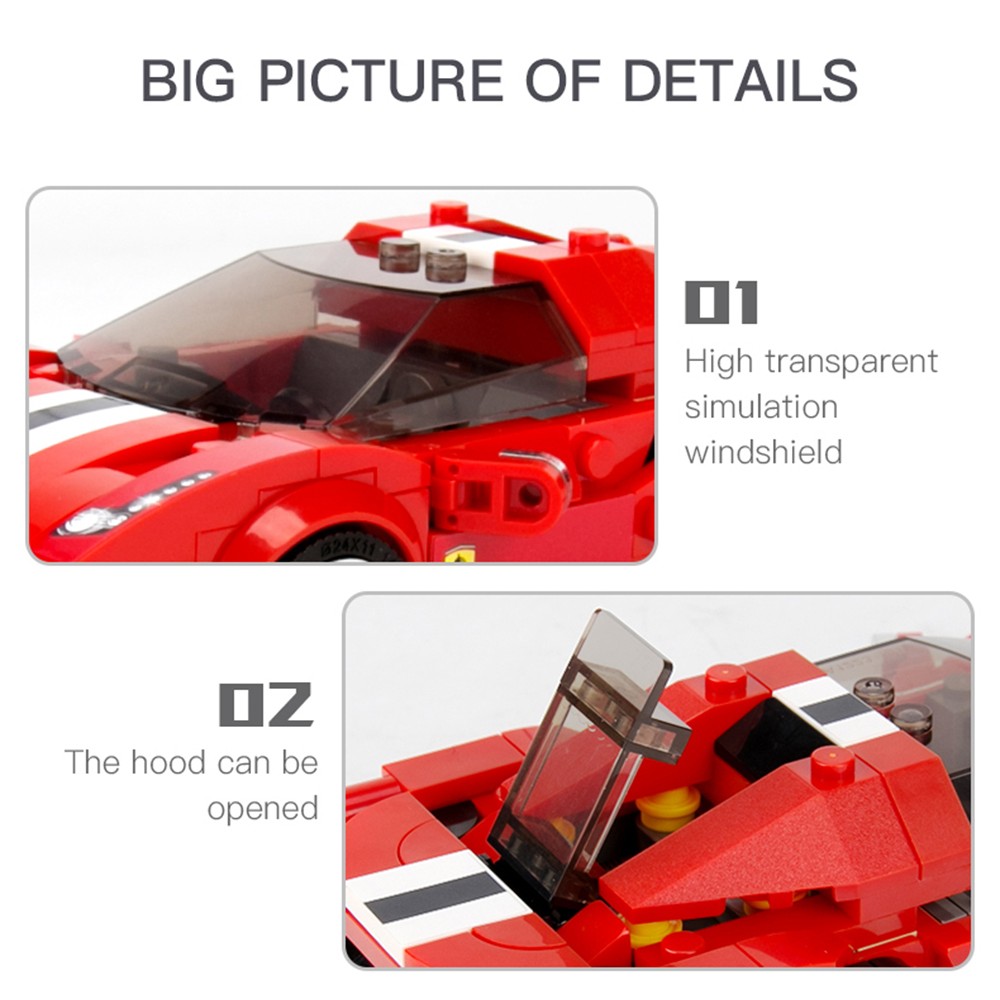 Конструктор Mould King Ferrari 488 блочный - фото 5
