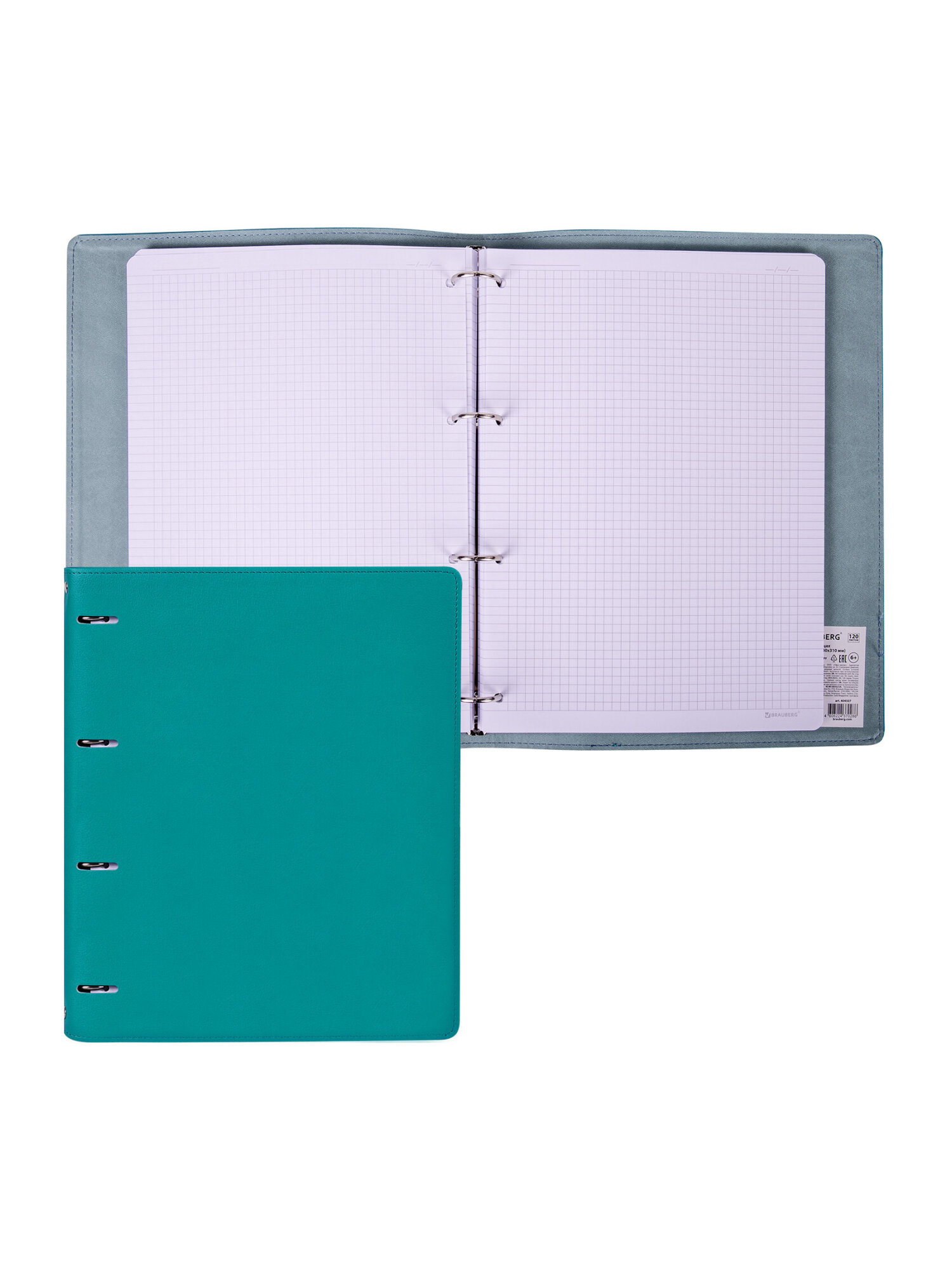 Тетрадь со сменным блоком Brauberg клетка 120 лист. - фото 6