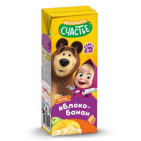 Нектар Маленькое счастье Яблоко-Банан с 8 мес 0.2 л
