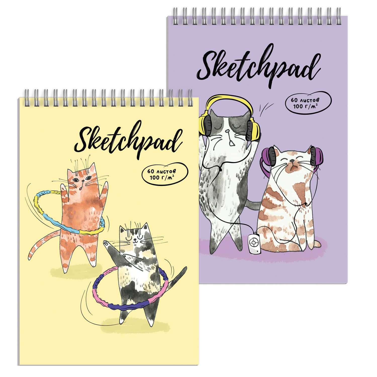 Скетчбук ФЕНИКС+ Веселые Котики А5 60 листов - фото 2