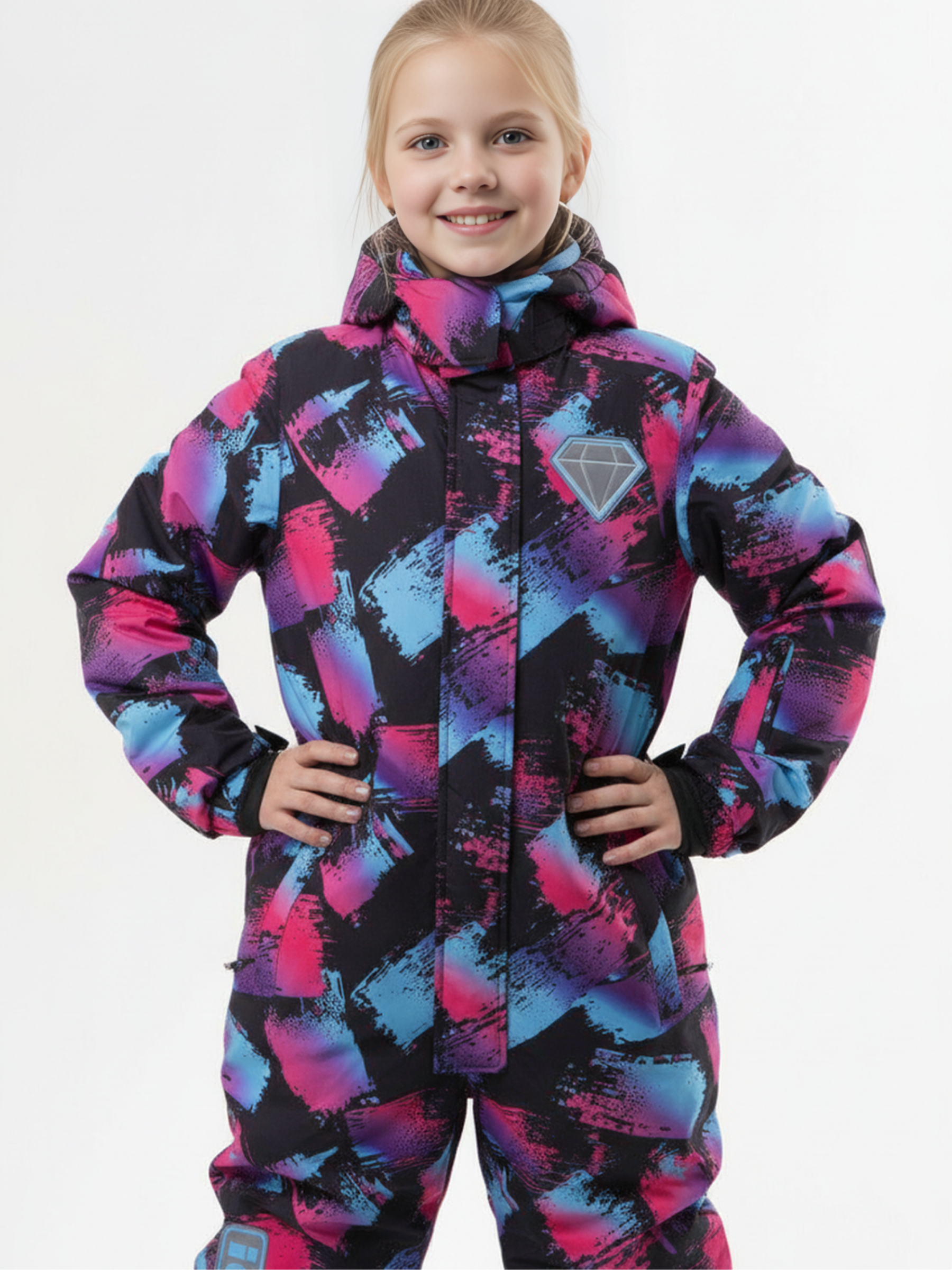 Комбинезон Saimaa GLO-10 черно-фиолетовый - фото 8