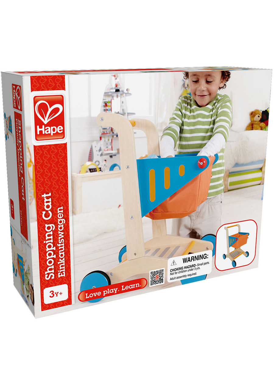 Игровой набор Hape тележки и корзинки, продукты, касса - фото 13