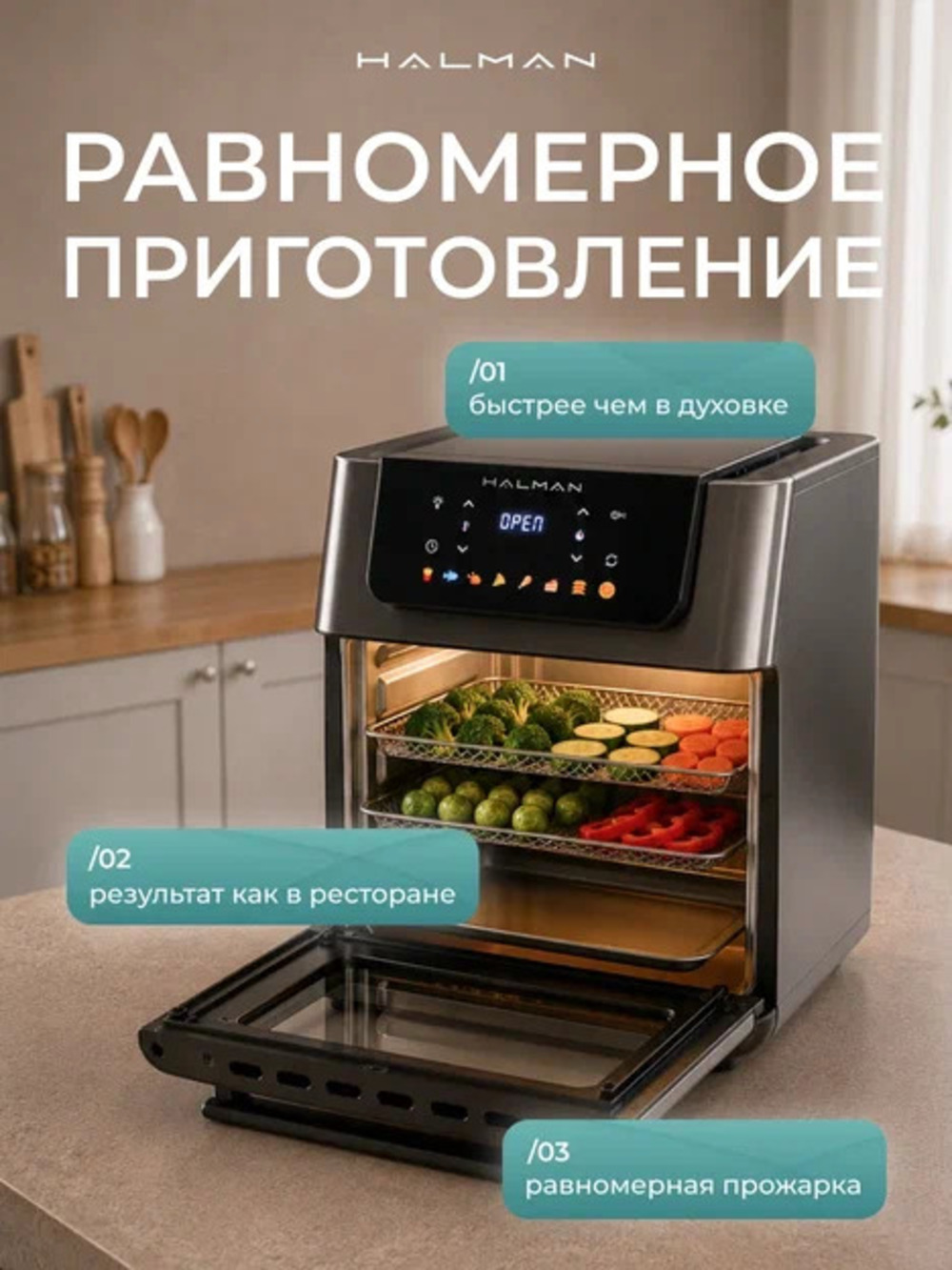 Аэрогриль HALMAN HAF-2000 - фото 3
