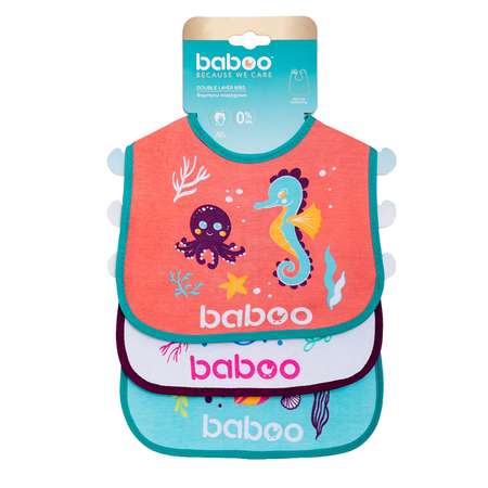 Нагрудник BABOO текстиль 3 шт.