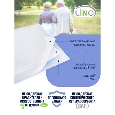 Пелёнки одноразовые LINO 60х90 см 25 шт.