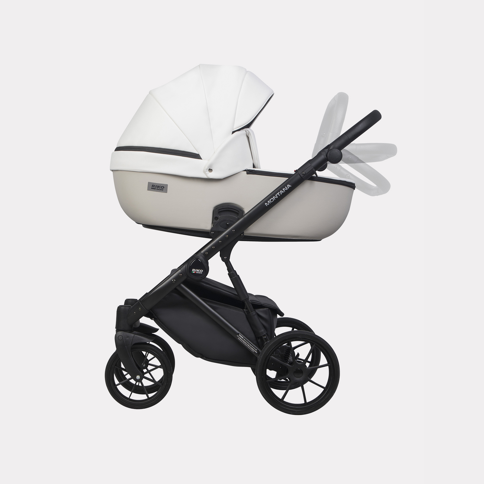Коляска 3в1 Riko Basic Montana Ecco белый - фото 14