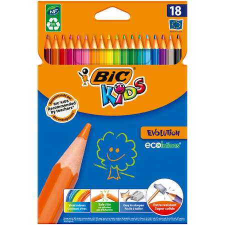 Карандаши цветные BIC Kids 18 шт.