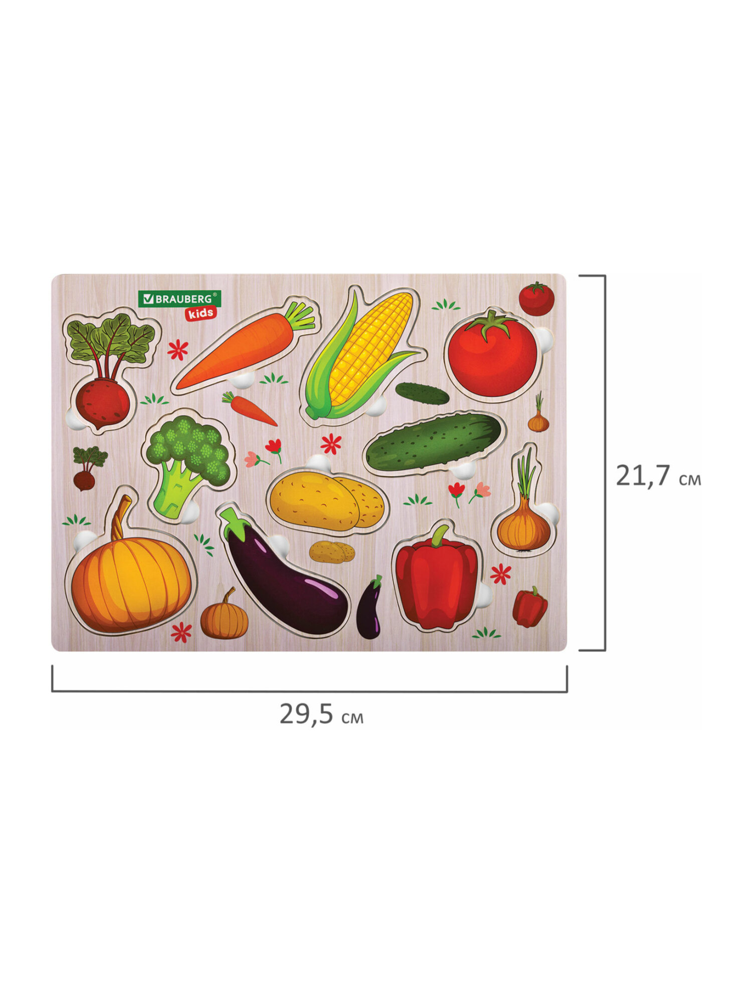 Игрушка Brauberg рамка-вкладыш овощи - фото 13