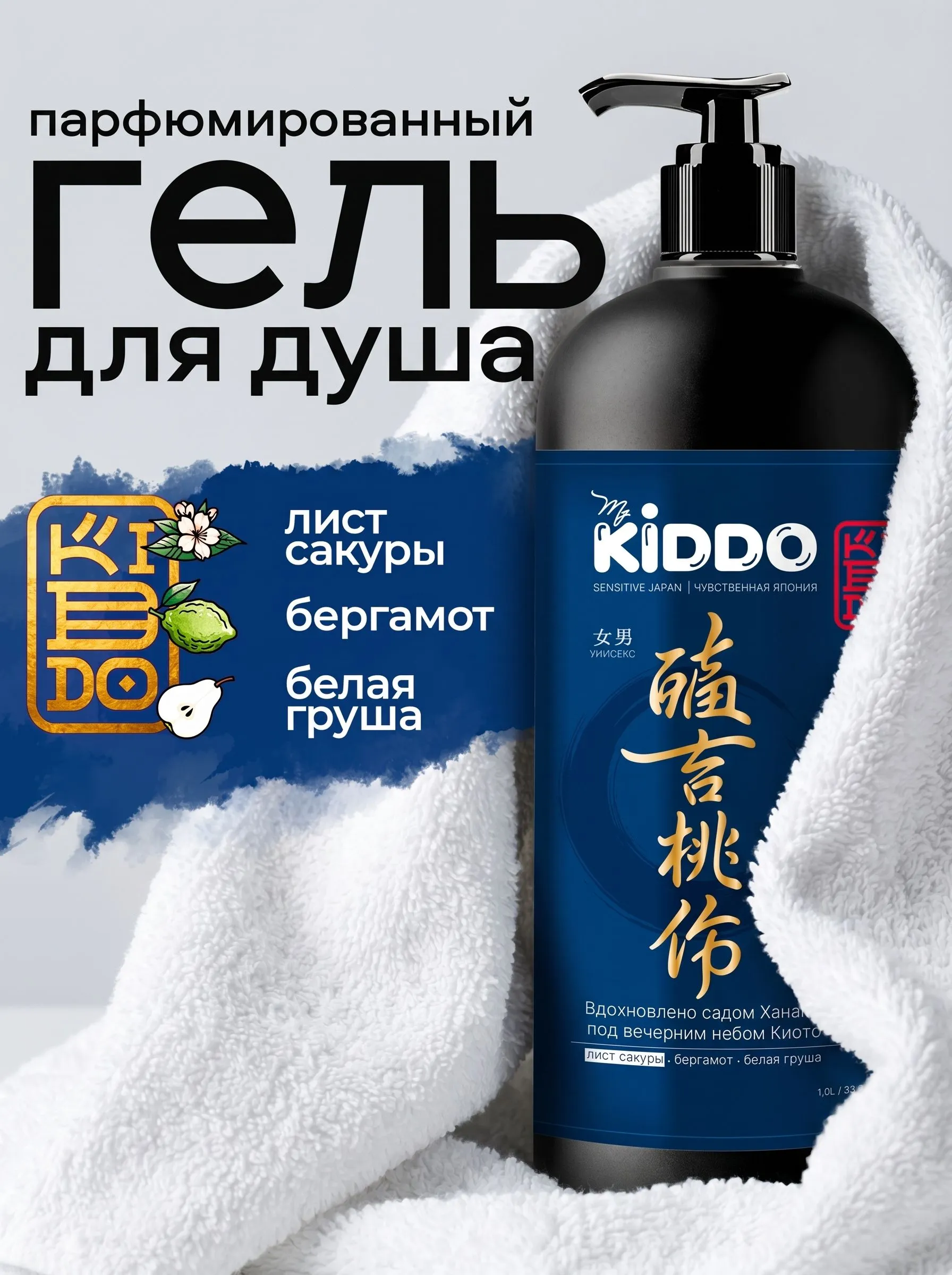 Гель для душа Kiddo hydrating serenity 1000 мл - фото 1