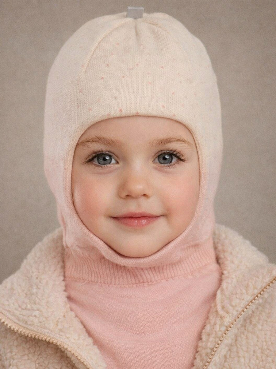 Шапка-шлем ПриКиндер U-Sp24167 Светло-розовый - фото 1