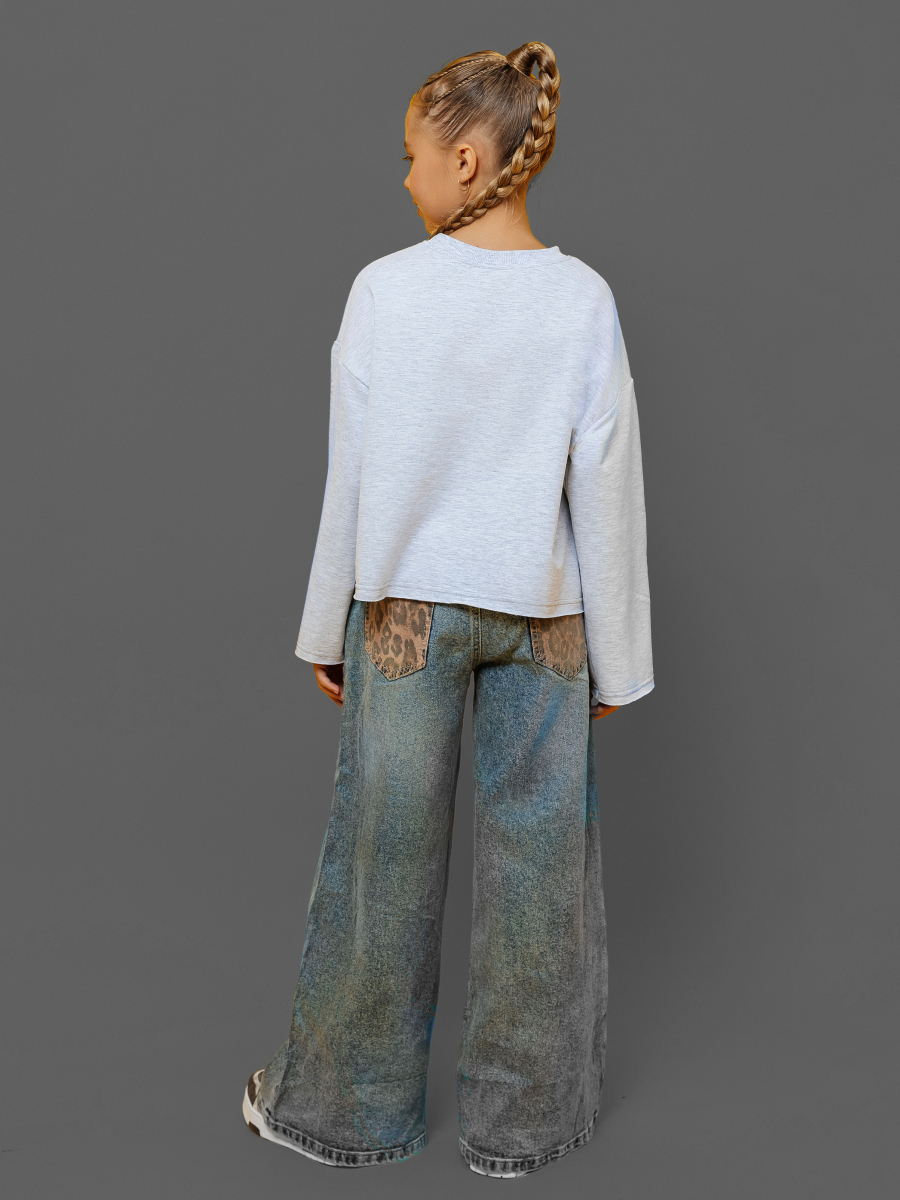 Свитшот Селтекс Ю_ДФ65 серый меланж - фото 4