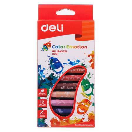 Пастель художественная сухая Deli 12 шт.