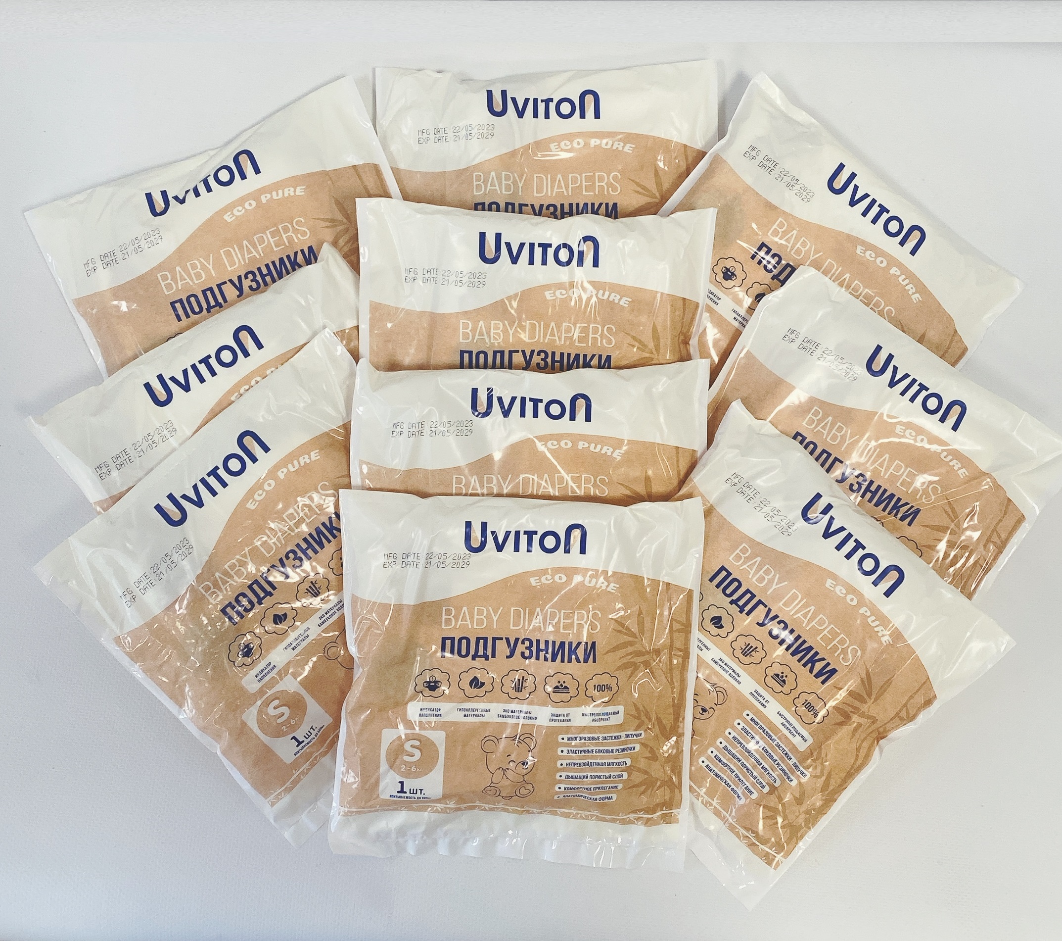 Подгузники Uviton Classic для новорожденных 1 (2-6 кг) 10 шт. - фото 2