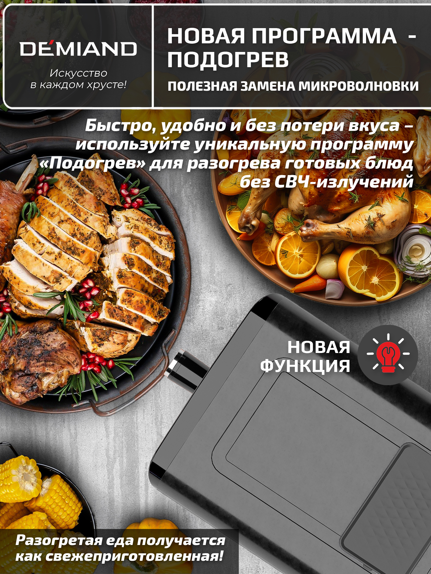 Аэрогриль DEMIAND Sanders Max c Wi-Fi 9 л - фото 17