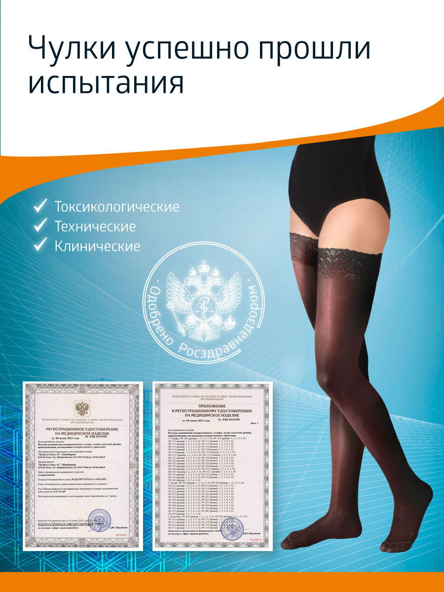 Чулки B.Well JW-222Nero - фото 14