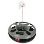 Игрушка для кошек Barbaks Круглый трек с мышкой на пружине 33*23.5см