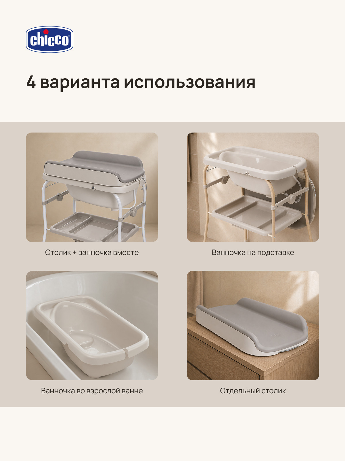 Пеленальный столик Chicco SOFT BUBBLE - фото 4