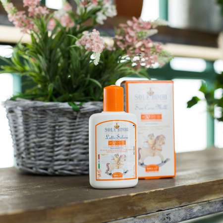 Молочко солнцезащитное Helan органическое с высоким фактором защиты SPF 30 Sole Bimbi - 125 мл