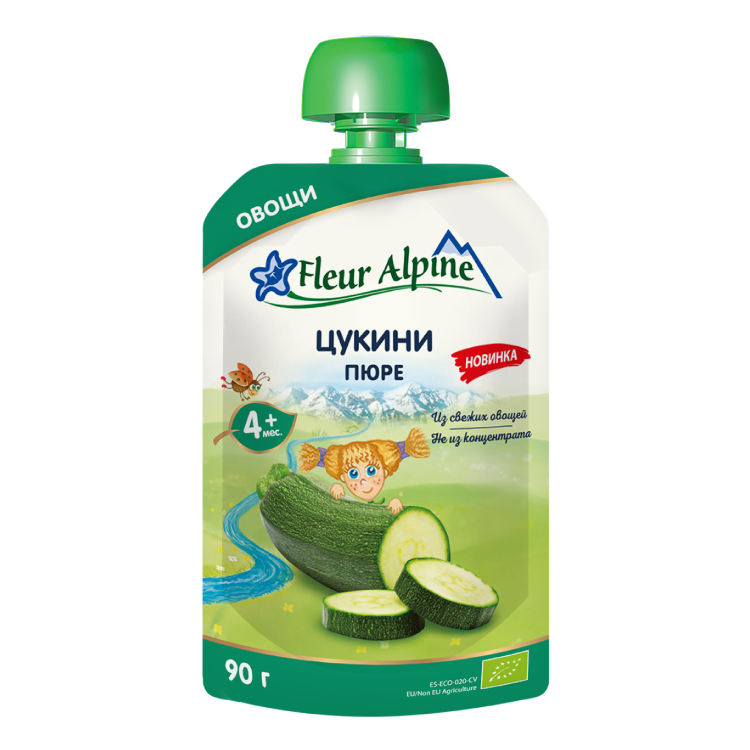 Пюре Fleur Alpine Цукини с 4 мес 90 г - фото 1