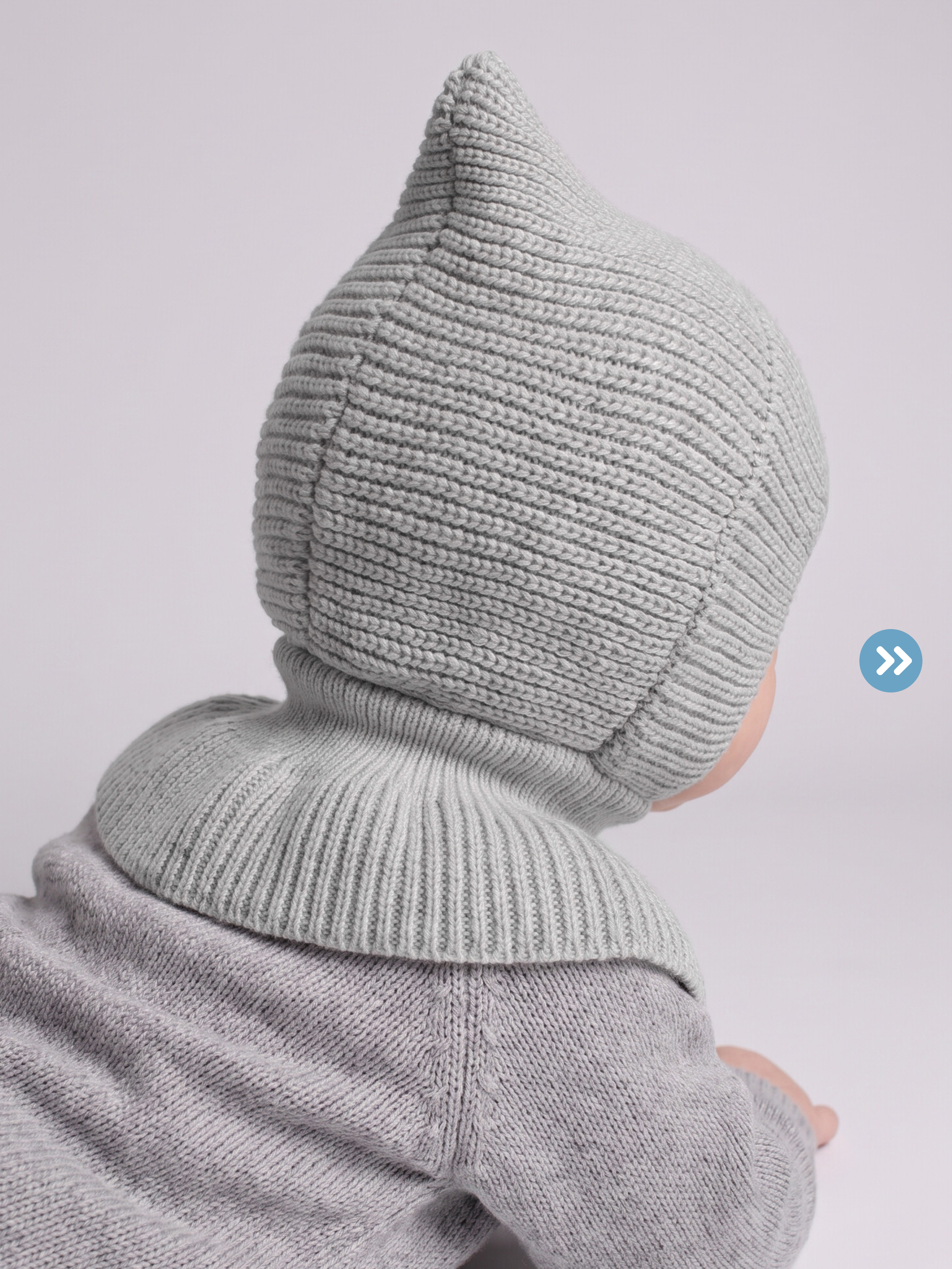 Шапка-шлем Журавлик 7557пш/св.серый - фото 2