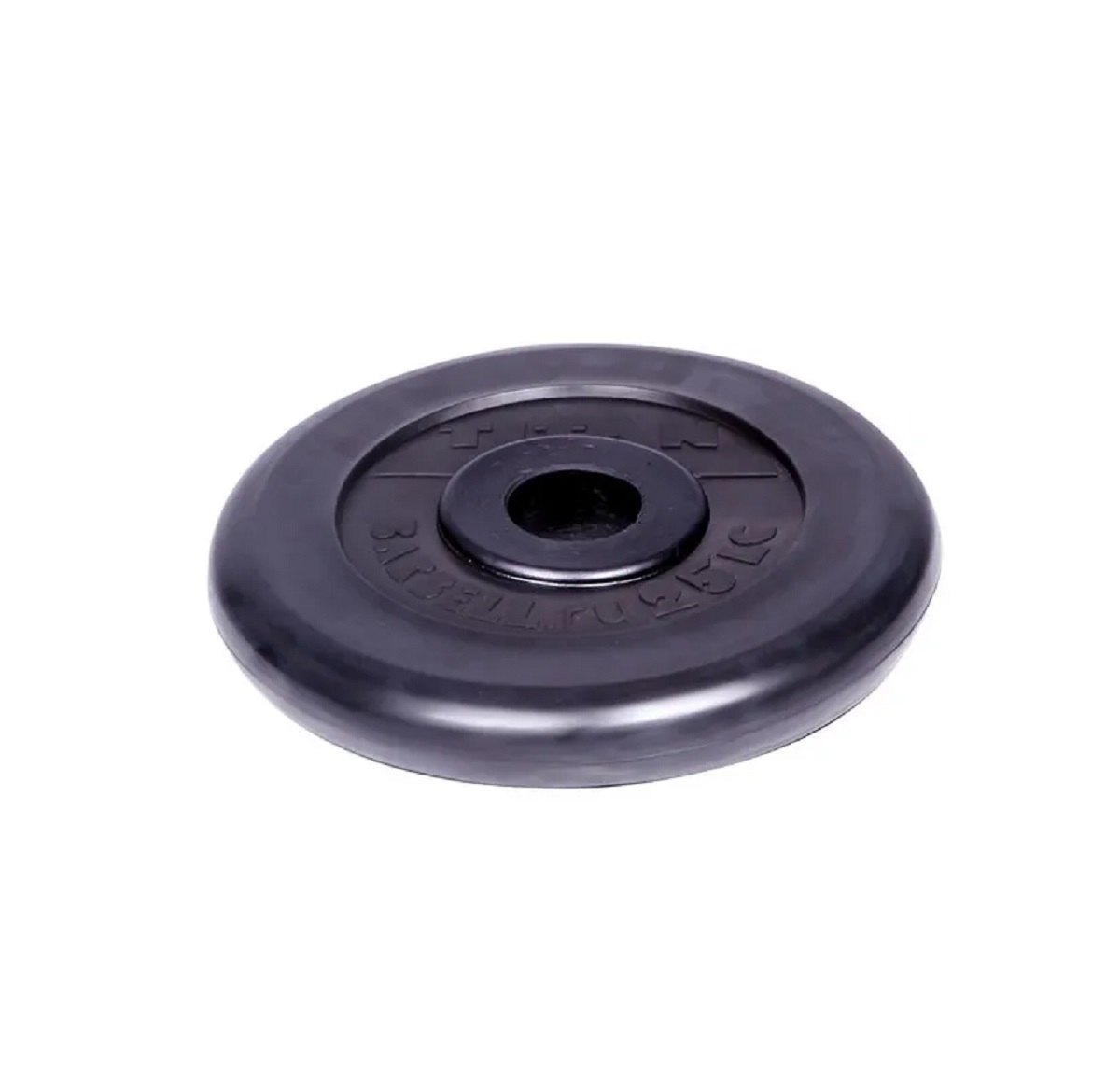 Диск обрезиненный, блин для штанги KMS sport Титан d 31 мм чёрный 25,0 кг - фото 1