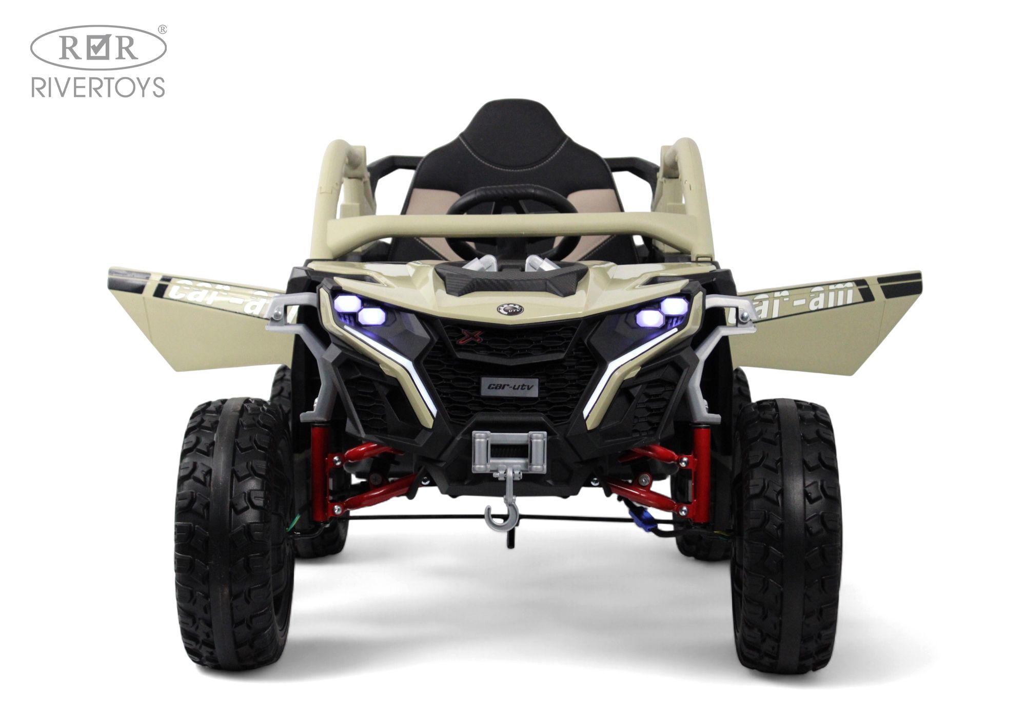 Электромобиль RIVERTOYS Z707ZZ-BEIGE С пультом ДУ - фото 2