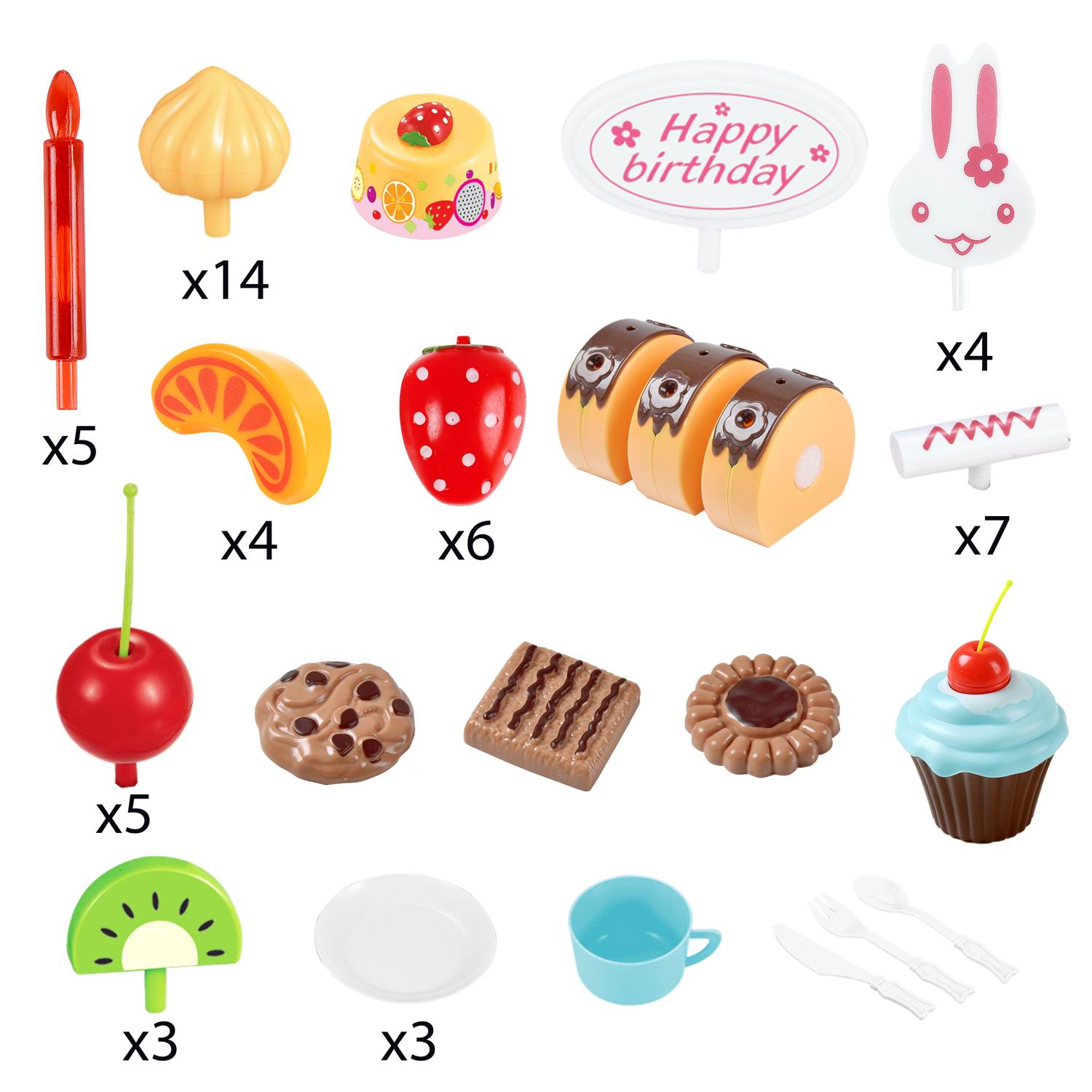 Игровой набор Abtoys продукты, прилавок, касса, тележки и корзинки - фото 9