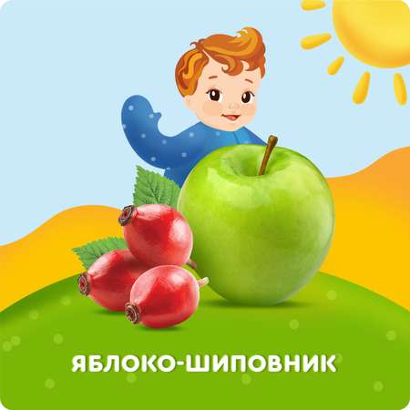 Сок Агуша яблоко-шиповник осветленный 0.2л с 5месяцев