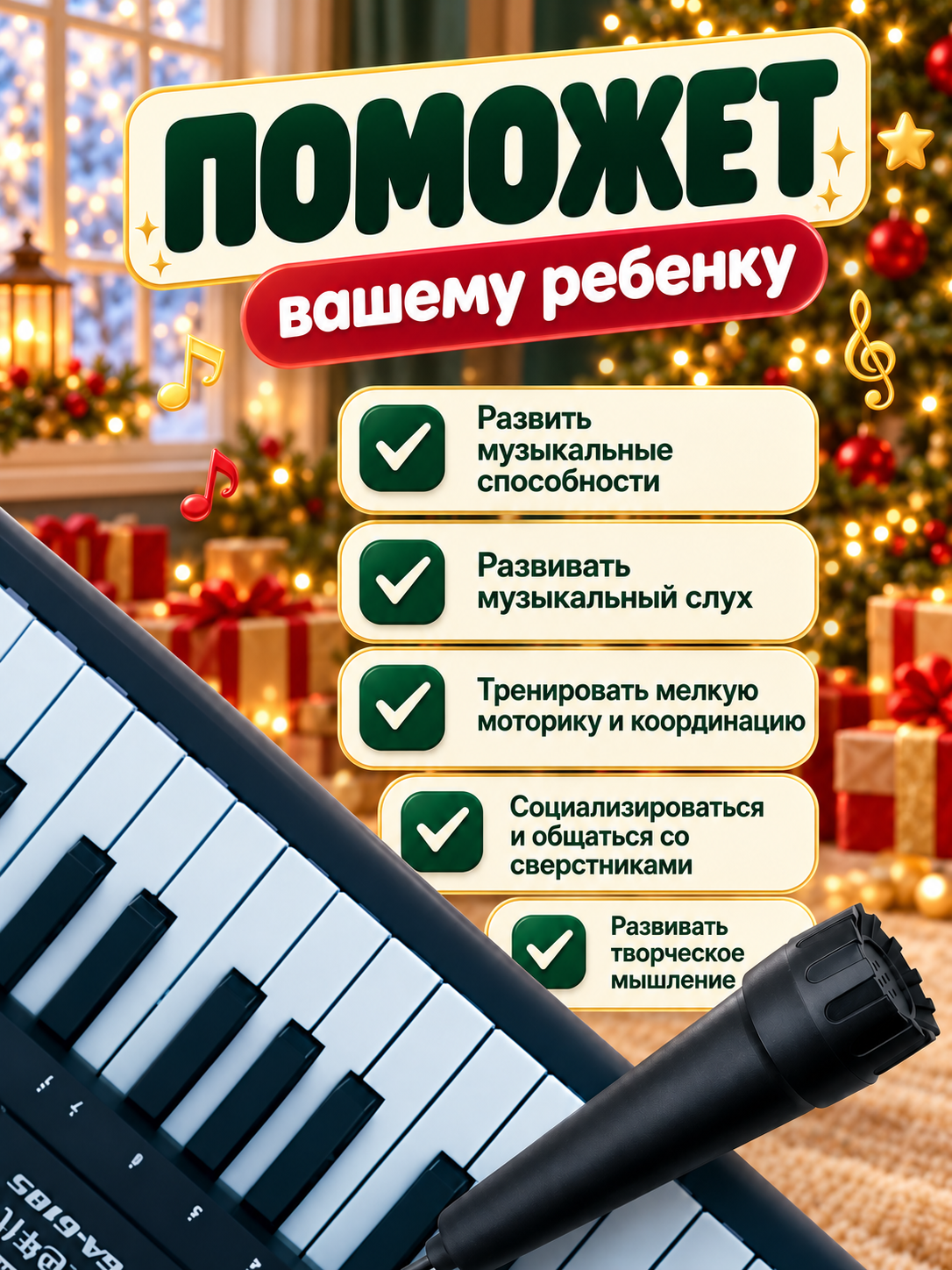 Игрушка музыкальная FAIRYMARY 61 клавиша Детский развивающий синтезатор, пианино - фото 3