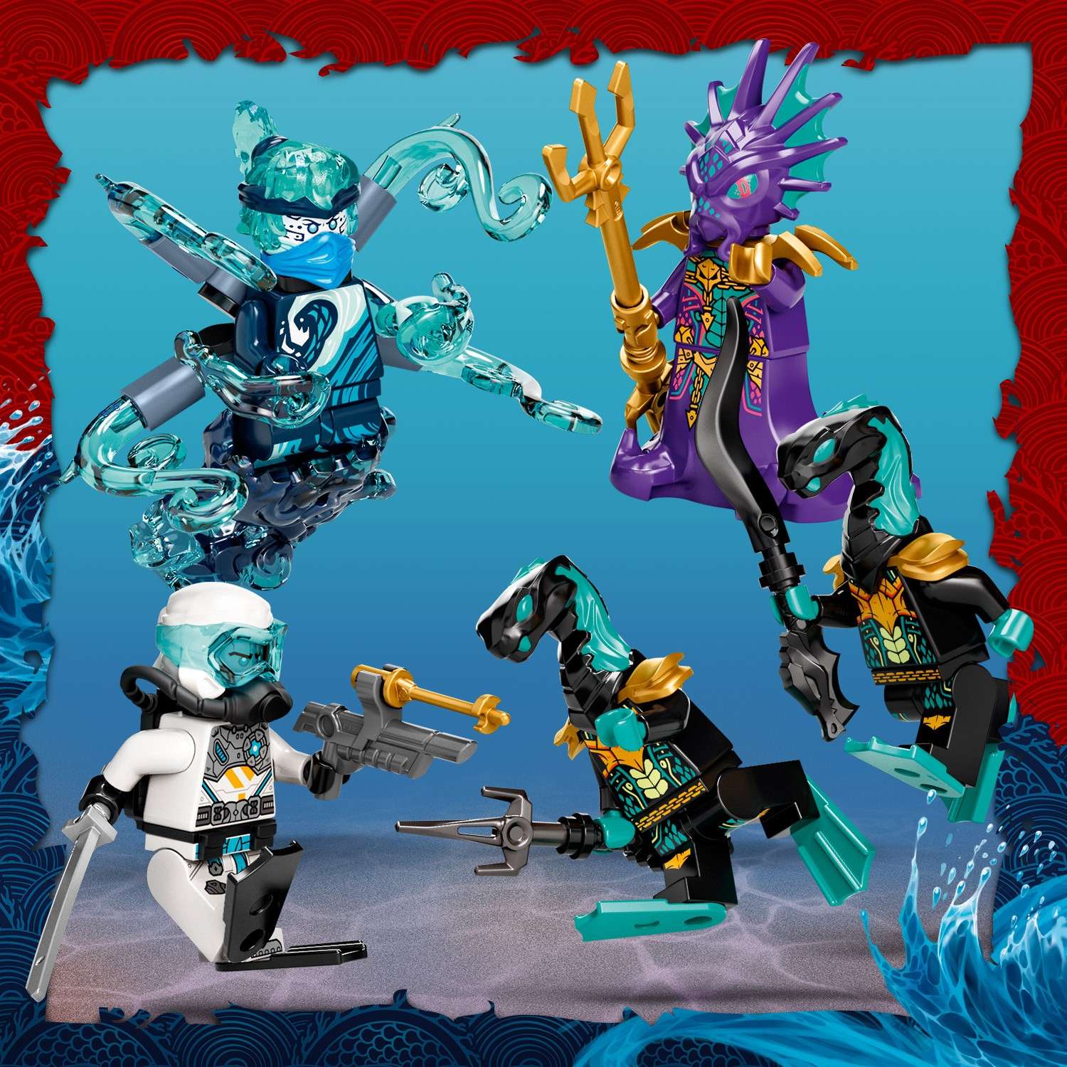 Конструктор LEGO NINJAGO Водный дракон блочный - фото 9