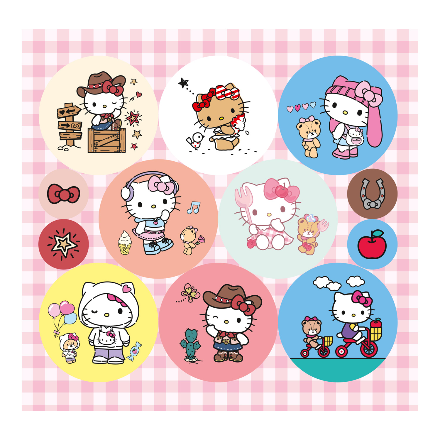 Блокнот для творчества с наклейками ND PLAY Хэллоу Китти Давай веселиться - фото 3