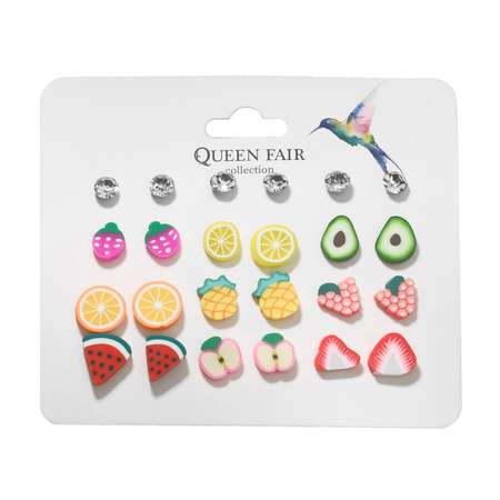 Набор серьги 12 пар Queen fair