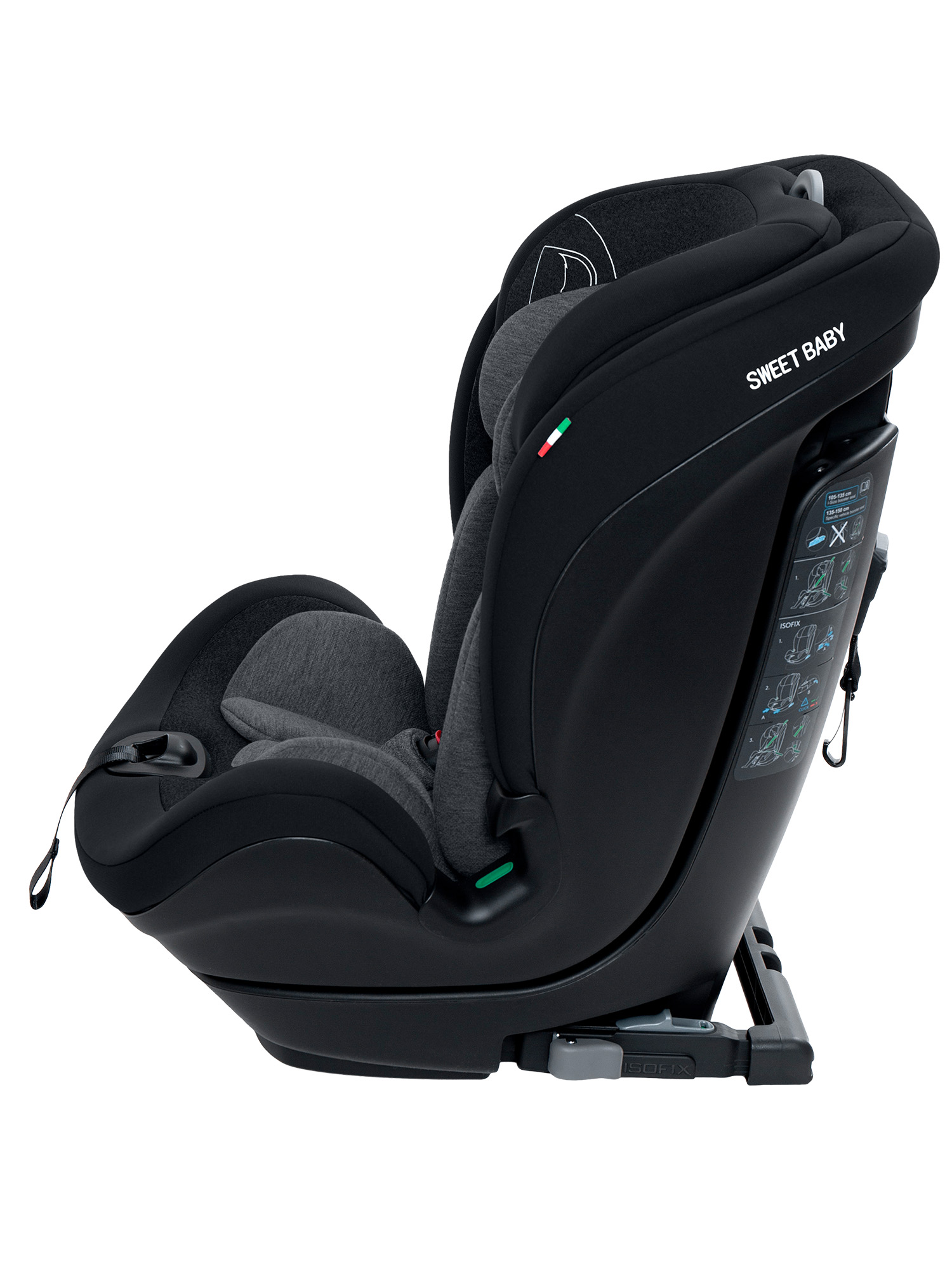 Автокресло Sweet Baby Gravity BH7613519 (О9) Black Isofix 1/2/3 (9-36 кг) черный - фото 17