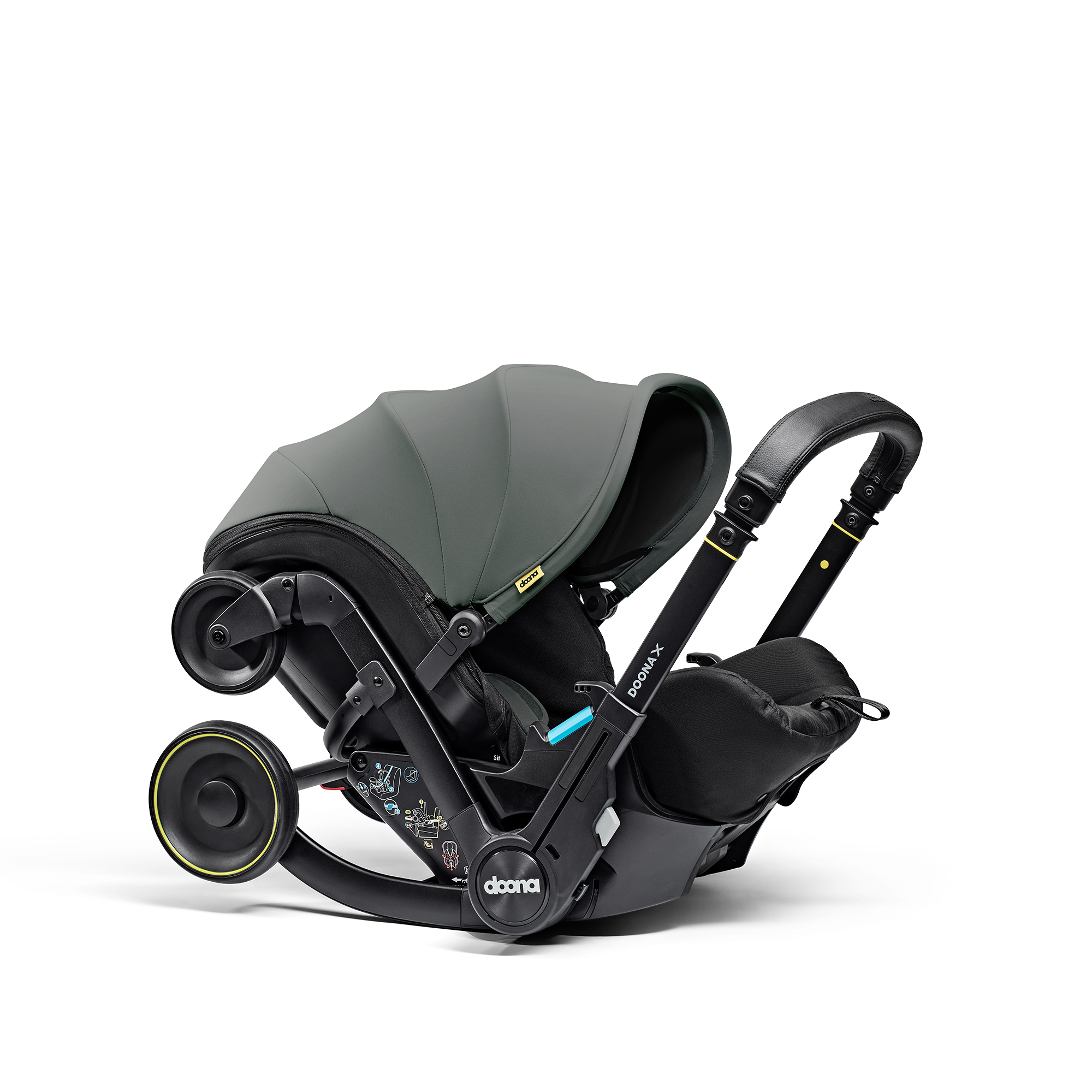 Автокресло Doona Doona X, цвет: Slate Green Isofix 0 (0 -13 кг) серый - фото 19