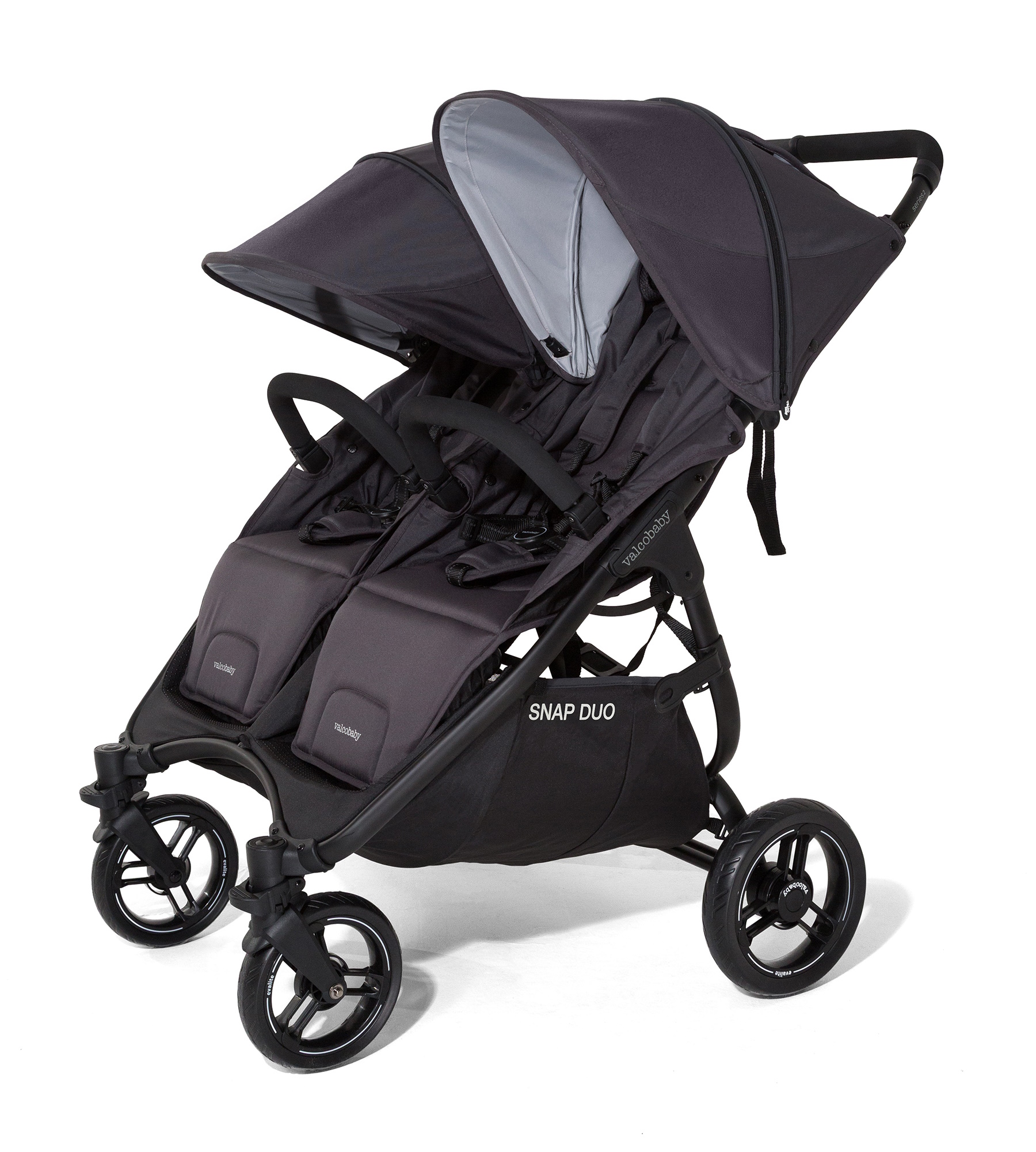 Коляска прогулочная для двойни Valco baby Snap Duo серый - фото 6