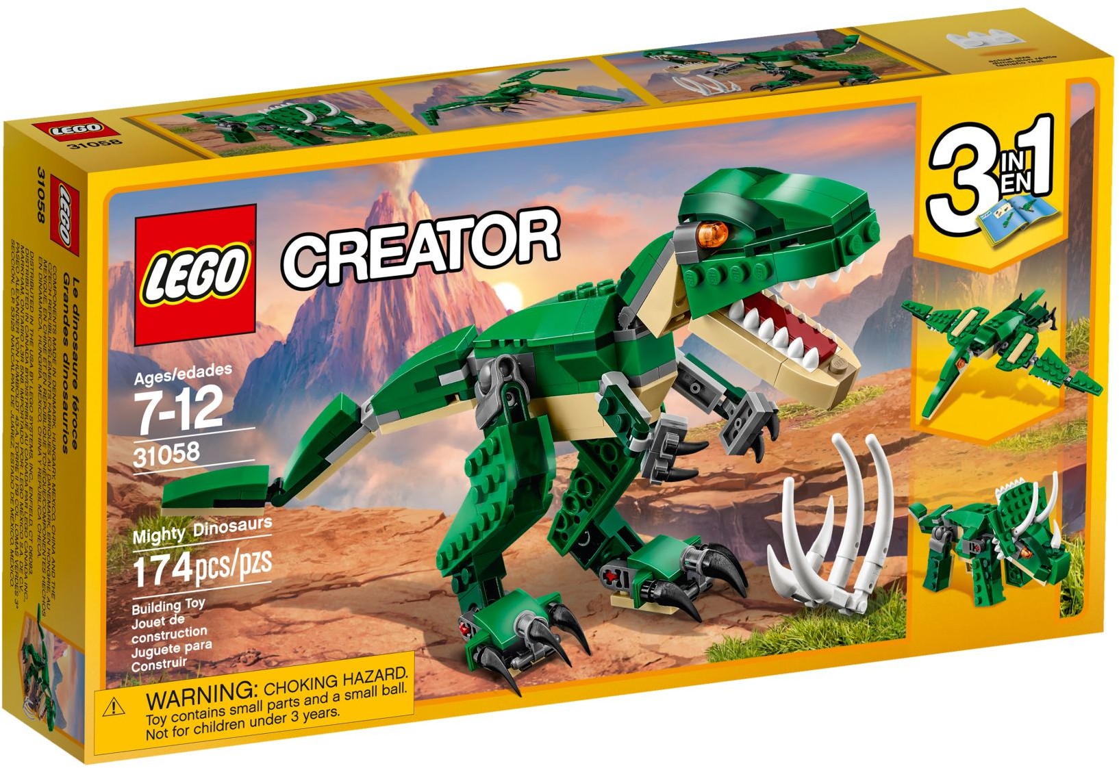 Изображение товара LEGO Creator Грозный динозавр 31058 174 детали конструктор для детей Изображение товара LEGO Creator Грозный динозавр 31058 174 детали конструктор для детей