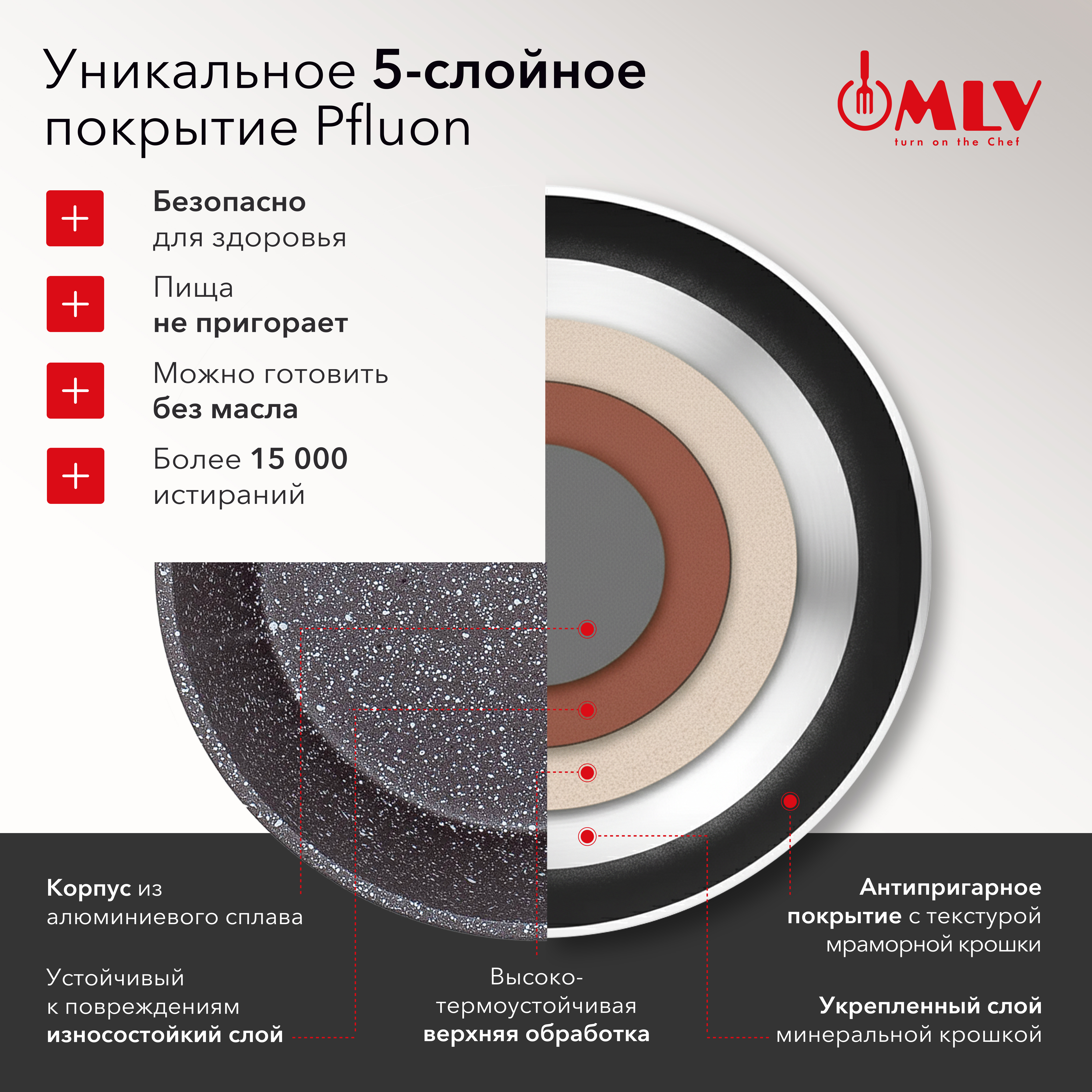 Ковш для индукционной плиты с крышкой Moulin Villa Chocolate Pie 1,2 литра - фото 4