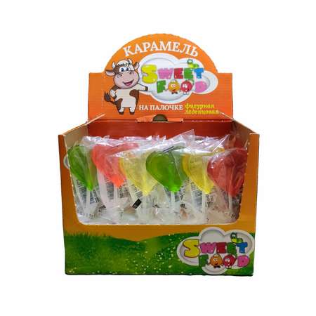Карамель на палочке Sweet Food Сердце 30 шт по 20гр