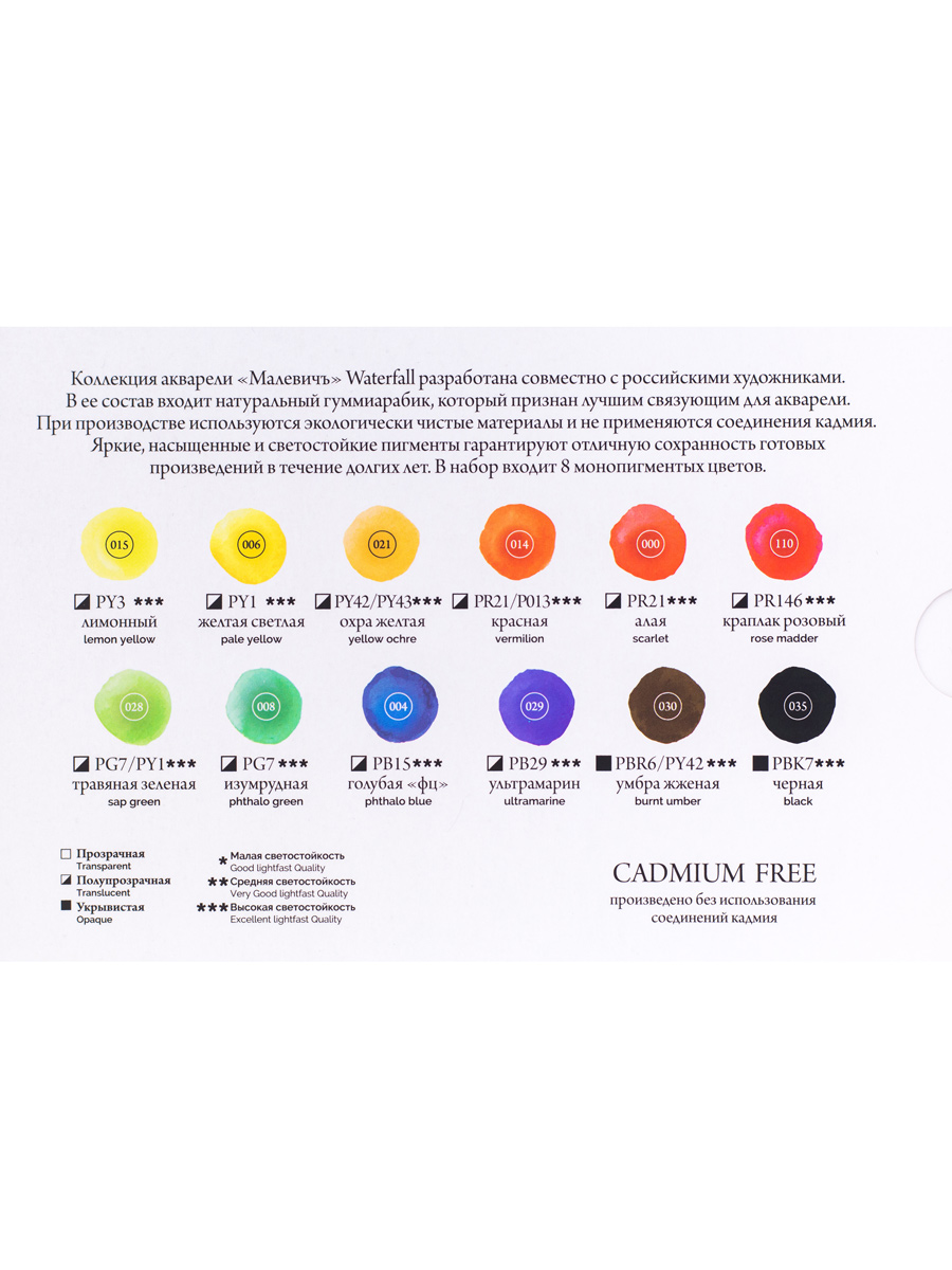 Краски акварель Малевичъ 12 цв. - фото 6
