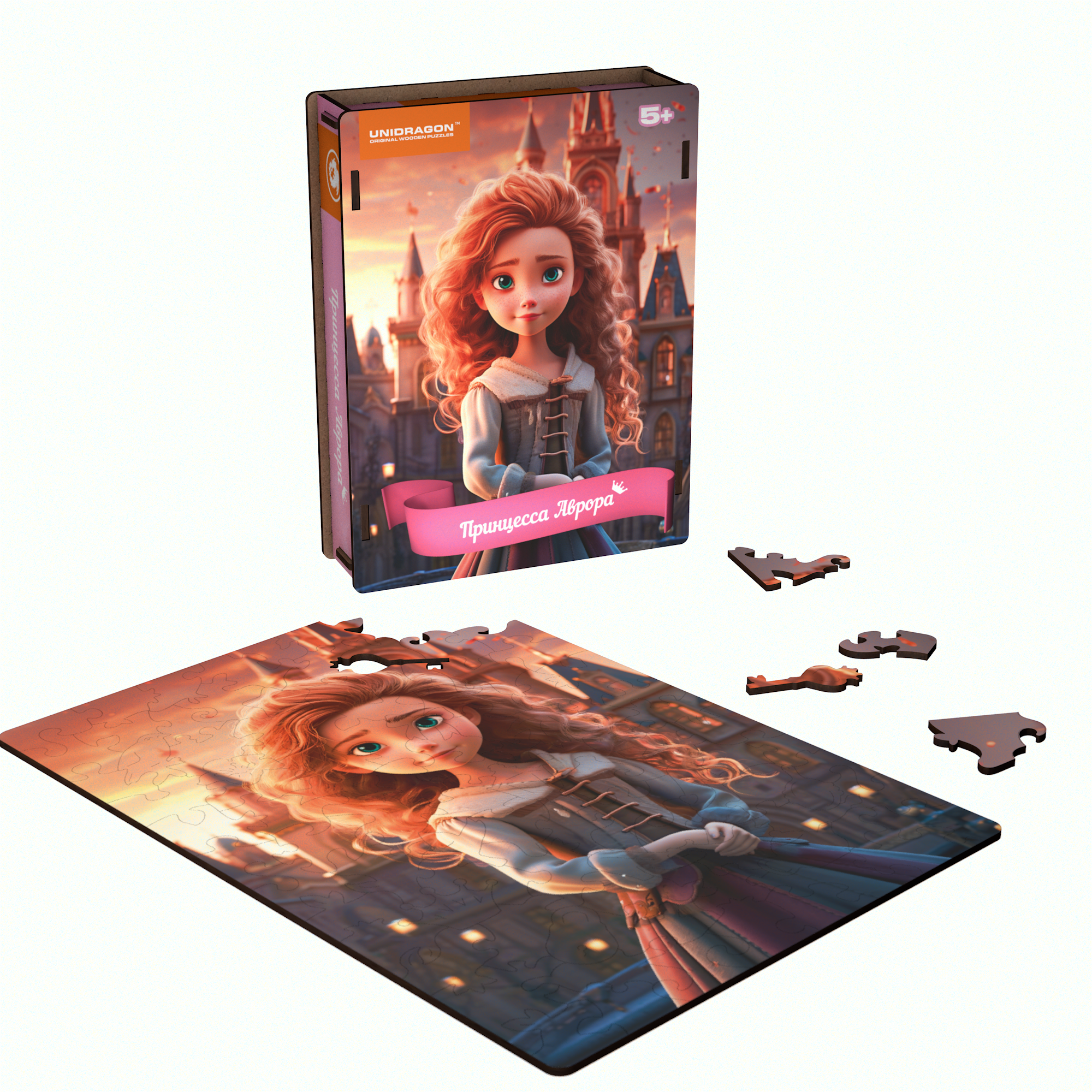 Пазл UNIDRAGON деревянный - фото 4