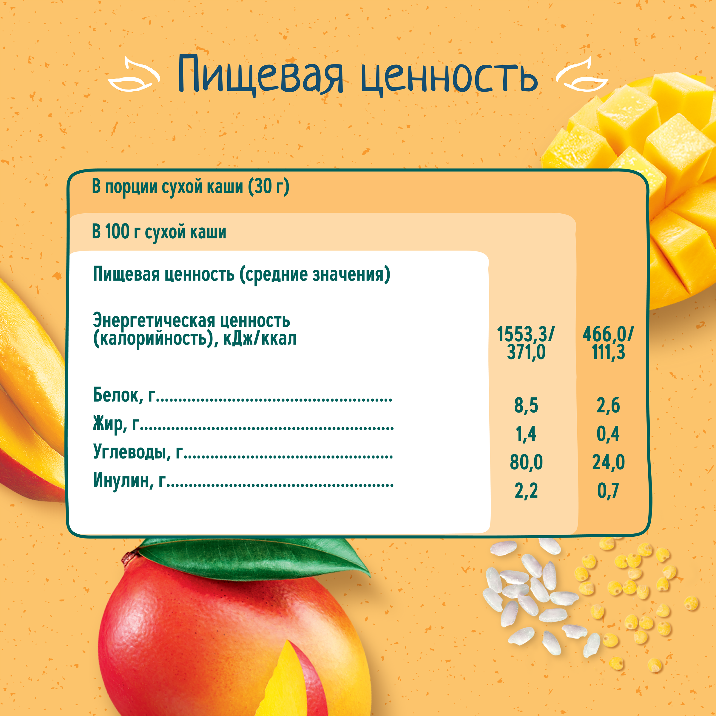 Каша безмолочная ФрутоНяня пшенно-рисовая с кусочками манго 200г с 12месяцев - фото 9