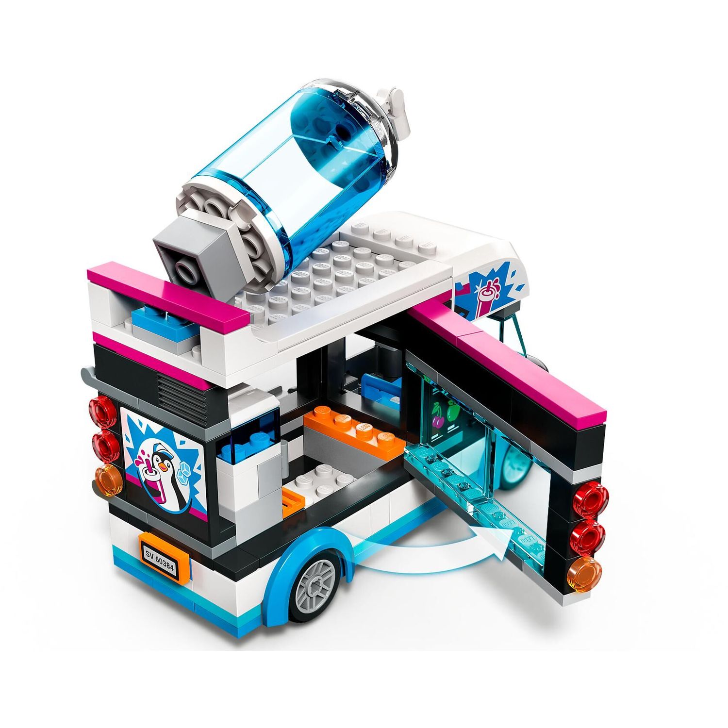 Конструктор LEGO City Фургон для шейков Пингвин блочный - фото 6
