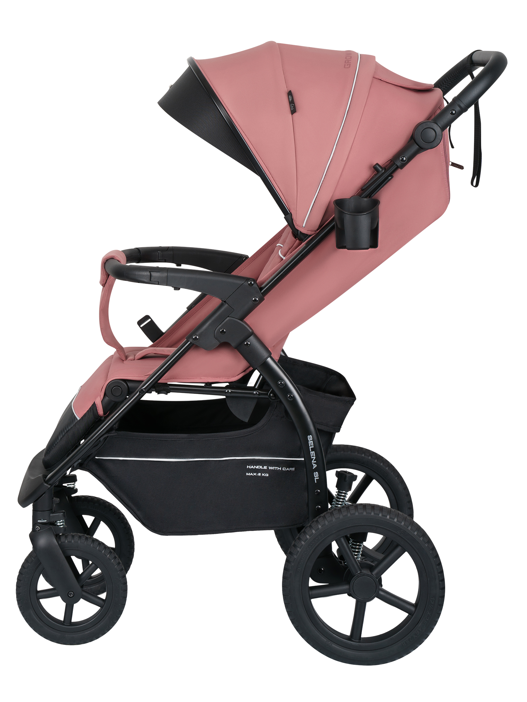 Коляска прогулочная JOVOLA Selena SL, всесезонная розовый - фото 19