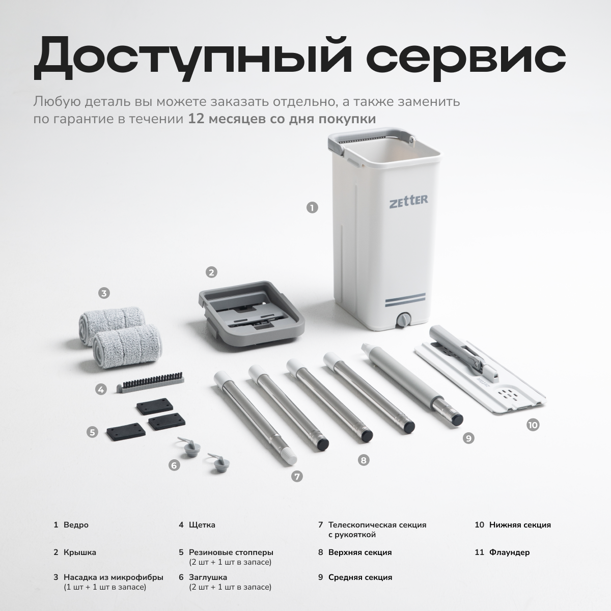 Система для уборки Zetter S 6.5 л - фото 10