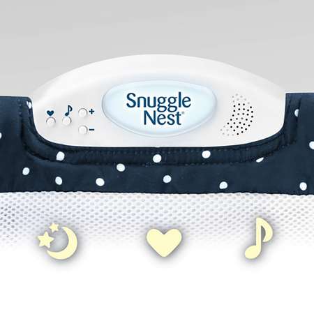 Складная кроватка Baby Delight ХL Синяя в горошек