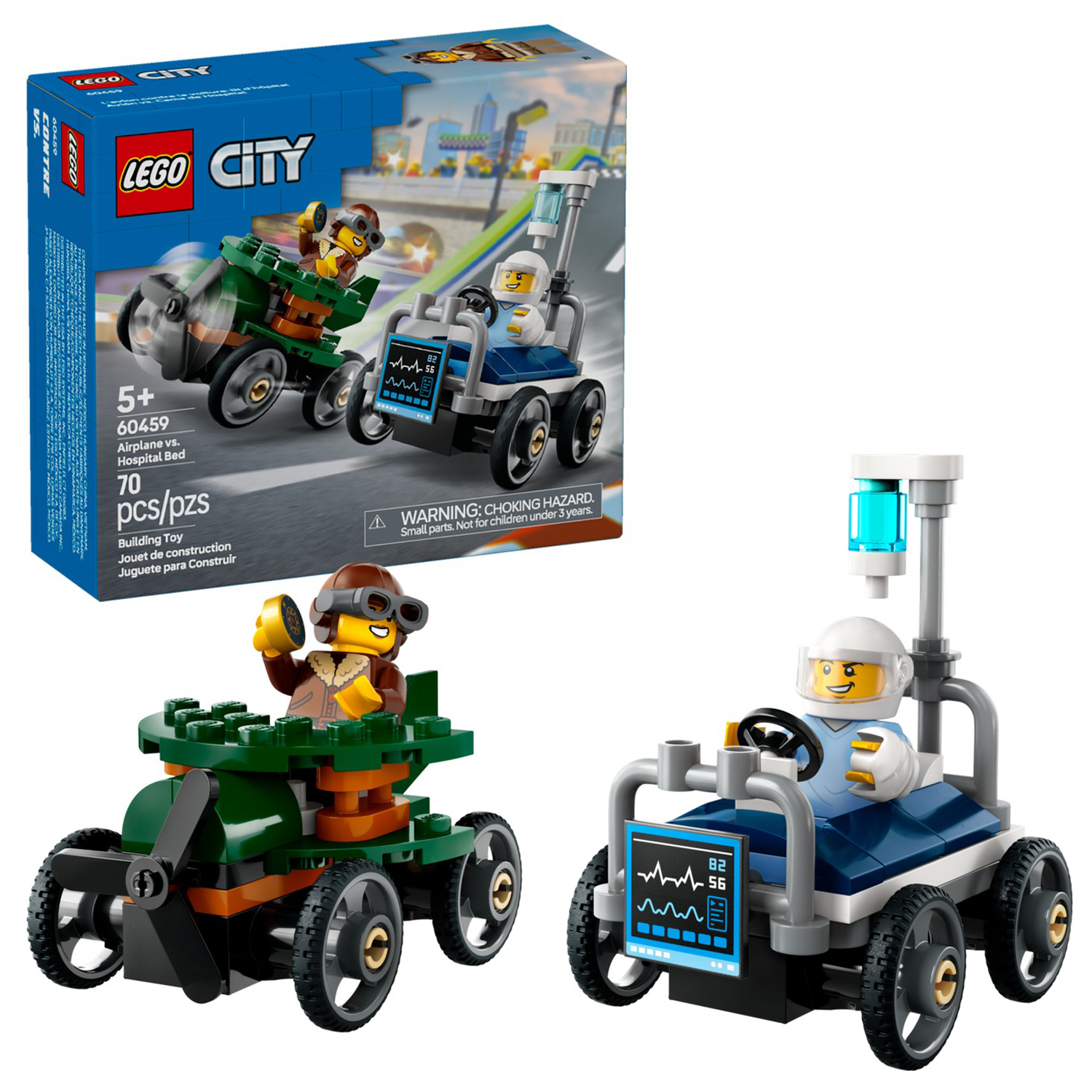 Конструктор LEGO City Самолет vs Больничная кровать блочный - фото 1