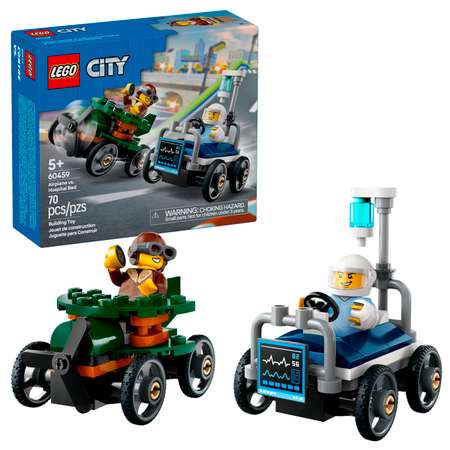 Конструктор LEGO City Самолет vs Больничная кровать блочный